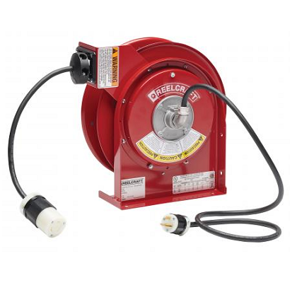 L 4545 123 3B - 12/3 45' Premium Duty Twist Lock Connector Power Cord Reel